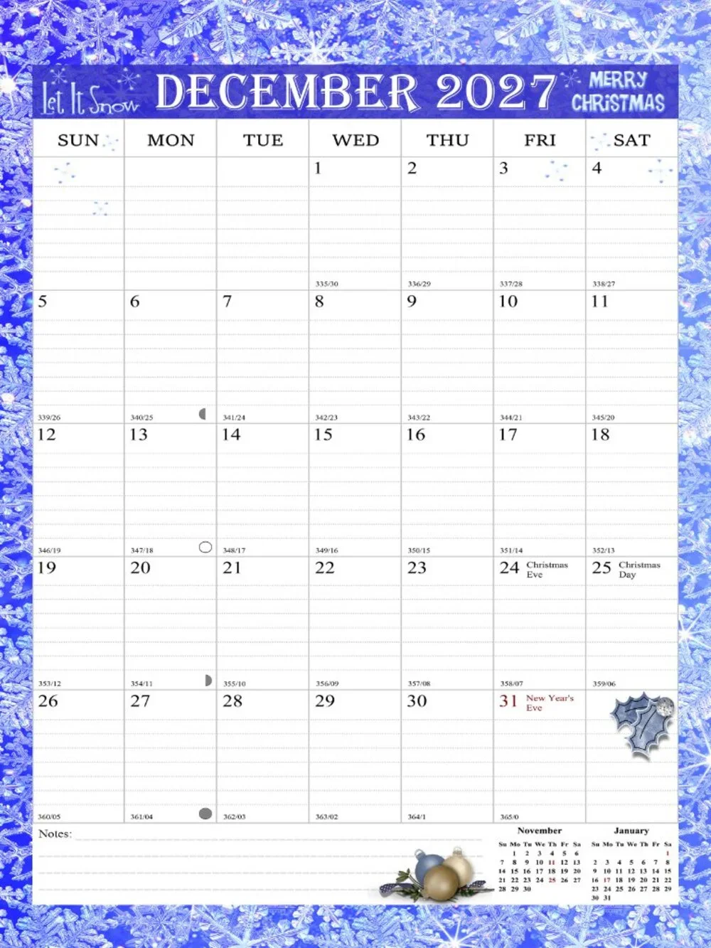 2026-2027 Wall Calendar Spiral-bound Twin-Wire Binding - 18 Months 8.5